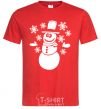 Men's T-Shirt Snowman V.1 red фото