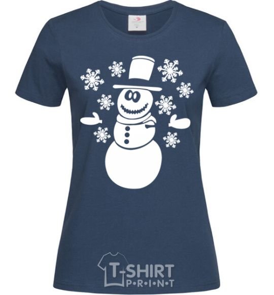 Женская футболка Snowman V.1 Темно-синий фото