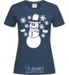Women's T-shirt Snowman V.1 navy-blue фото