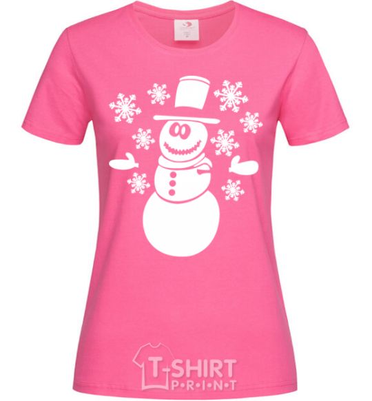 Women's T-shirt Snowman V.1 heliconia фото