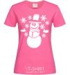 Женская футболка Snowman V.1 Ярко-розовый фото