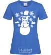 Women's T-shirt Snowman V.1 royal-blue фото