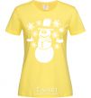 Женская футболка Snowman V.1 Лимонный фото
