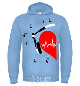 Мужская толстовка (худи) МУЗЫКА СЕРДЦЕ Часть 1 Голубой фото