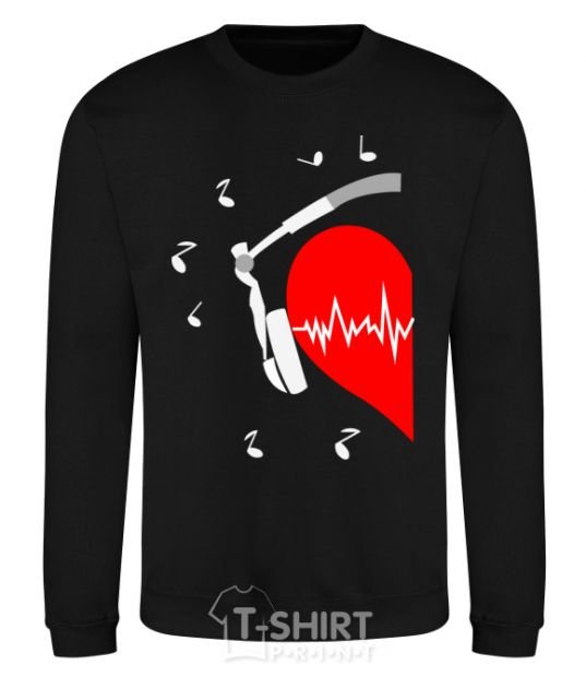 Sweatshirt HEART MUSIC Part 1 black фото