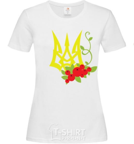 Women's T-shirt Coat of arms with viburnum White фото