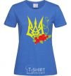 Women's T-shirt Coat of arms with viburnum royal-blue фото