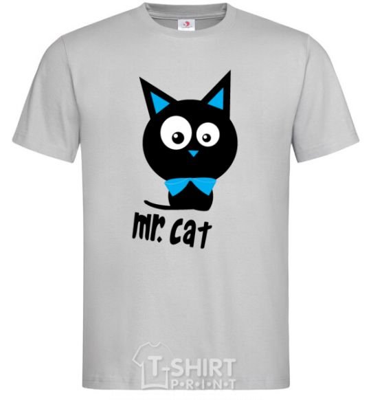 Men's T-Shirt MR. CAT grey фото