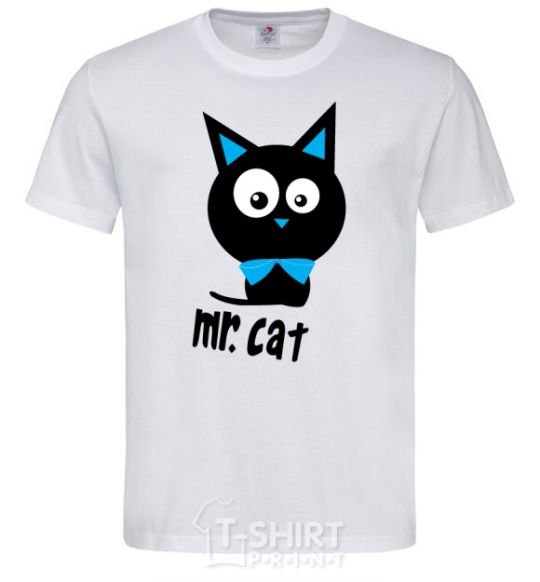 Men's T-Shirt MR. CAT White фото