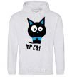Men`s hoodie MR. CAT sport-grey фото