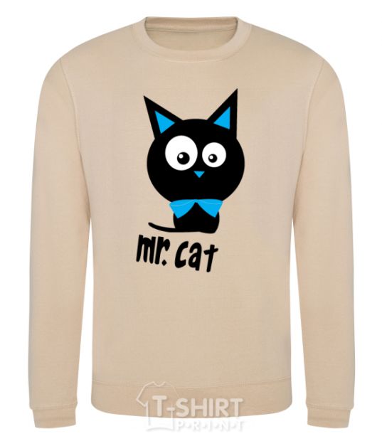 Sweatshirt MR. CAT sand фото