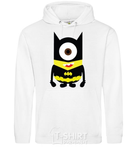 Men`s hoodie ONE-EYED BATMAN White фото