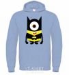 Men`s hoodie ONE-EYED BATMAN sky-blue фото