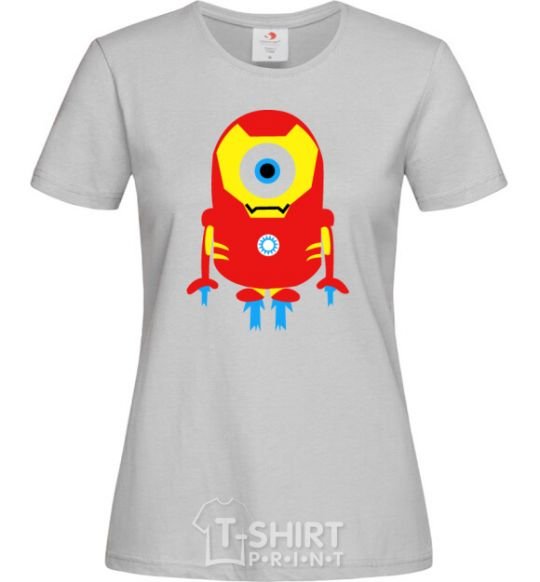Women's T-shirt Iron Man grey фото