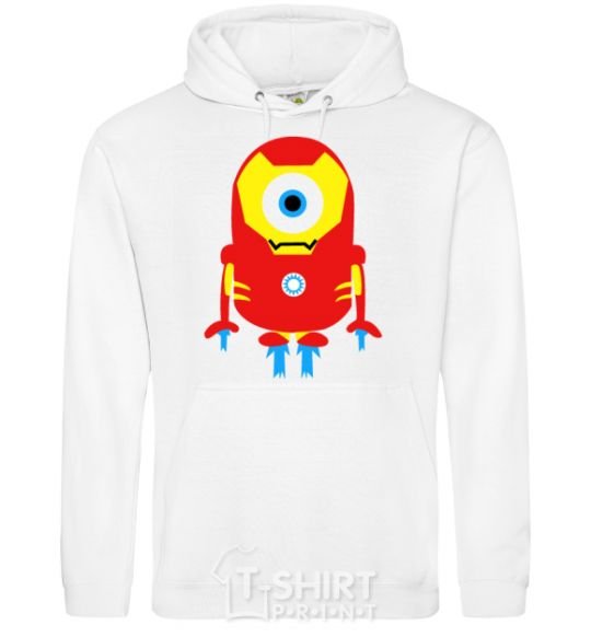 Men`s hoodie Iron Man White фото