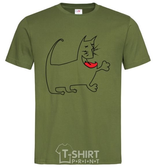 Men's T-Shirt Figure HAPPY CAT millennial-khaki фото