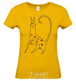 Women's T-shirt SHOCKED KITTY cornsilk фото