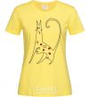 Женская футболка SHOCKED KITTY Лимонный фото
