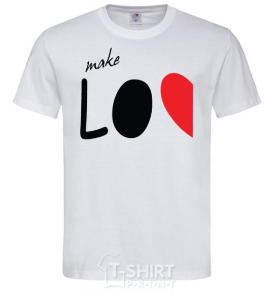 Men's T-Shirt MAKE LOVE White фото