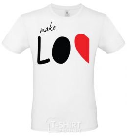 Мужская футболка MAKE LOVE Белый фото