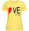 Женская футболка LOVE NOT WAR Лимонный фото