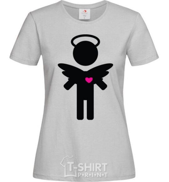 Women's T-shirt ANGEL grey фото