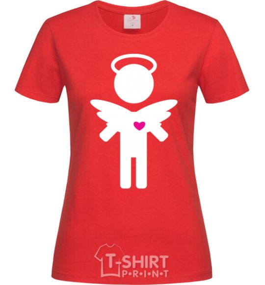 Women's T-shirt ANGEL red фото