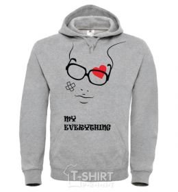 Мужская толстовка (худи) MY EVERYTHING Серый меланж фото