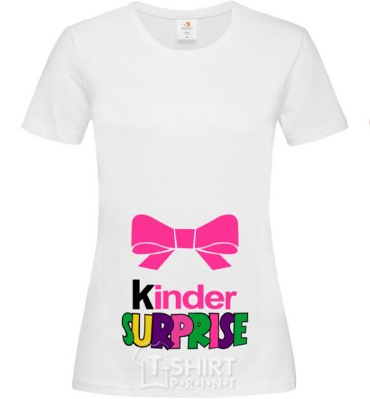 Women's T-shirt KINDER SURPRISE White фото