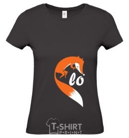 Women's T-shirt FOXY black фото