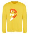 Sweatshirt VE - Love fox yellow фото