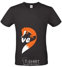 Мужская футболка VE - Love лисица Черный фото