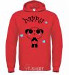 Men`s hoodie Happy Panda bright-red фото