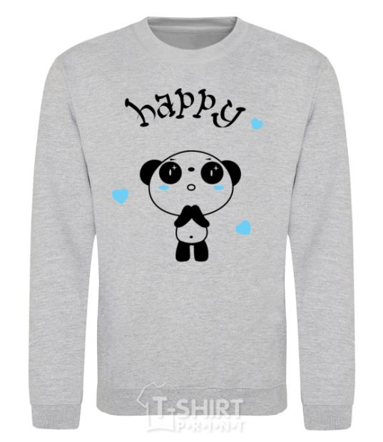 Sweatshirt Happy Panda sport-grey фото