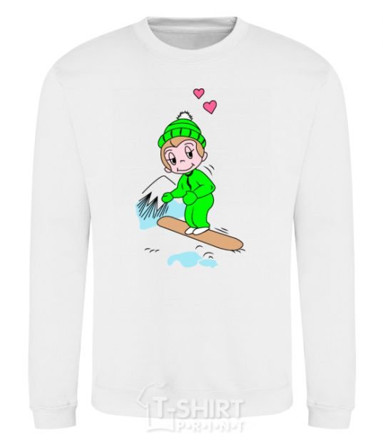 Sweatshirt Love is SNOWBOARD White фото