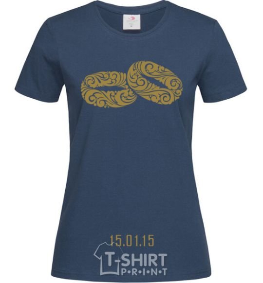 Women's T-shirt Rings for her navy-blue фото