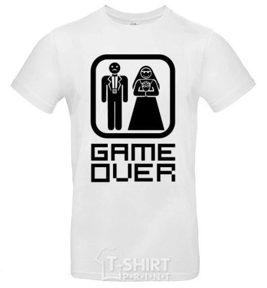 Men's T-Shirt GAME OVER 8BIT White фото