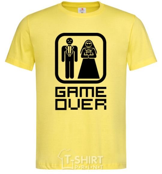Men's T-Shirt GAME OVER 8BIT cornsilk фото