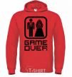 Men`s hoodie GAME OVER 8BIT bright-red фото