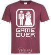 Men's T-Shirt GAME OVER 8BIT burgundy фото