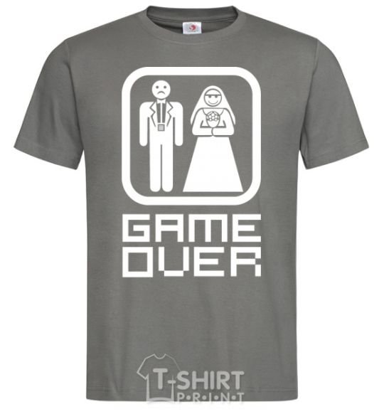 Men's T-Shirt GAME OVER 8BIT dark-grey фото