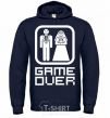 Men`s hoodie GAME OVER 8BIT navy-blue фото