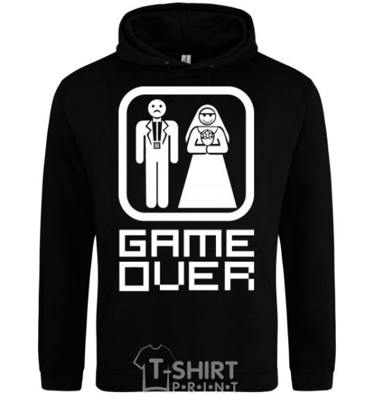 Men`s hoodie GAME OVER 8BIT black фото