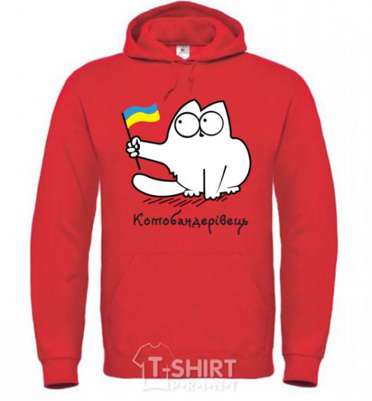 Men`s hoodie Котобандерівець bright-red фото