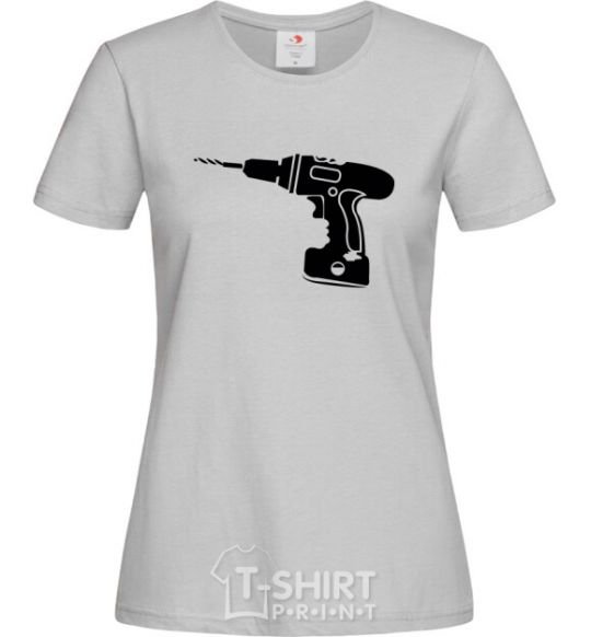 Women's T-shirt DRILL grey фото