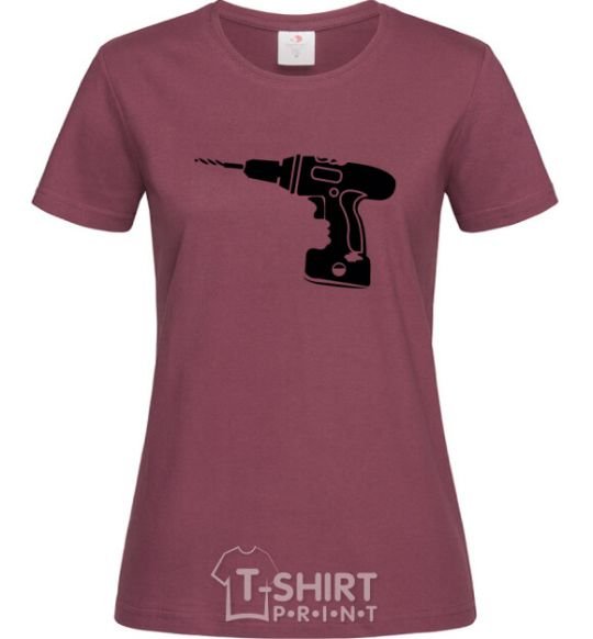 Women's T-shirt DRILL burgundy фото