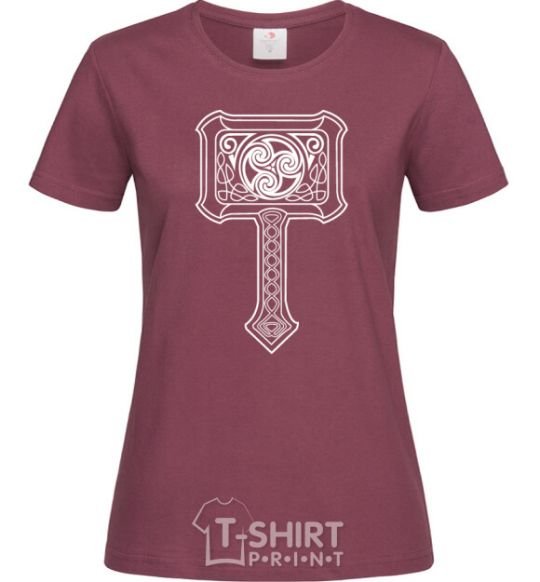 Women's T-shirt TORA'S HAMMER burgundy фото