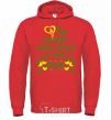 Men`s hoodie THE BEST MAN IN THE WORLD Exclusive bright-red фото