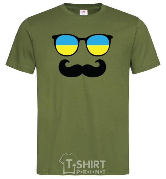 Men's T-Shirt Glasses millennial-khaki фото