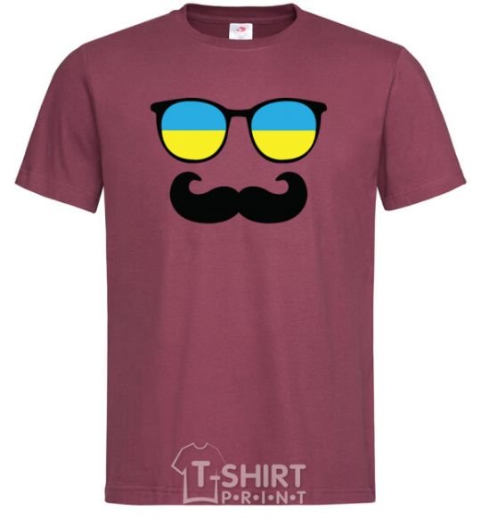 Men's T-Shirt Glasses burgundy фото